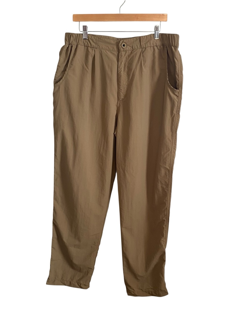 Railriders Men's Brown Tan Nylon Adventure Pants Size Large Inseam 30